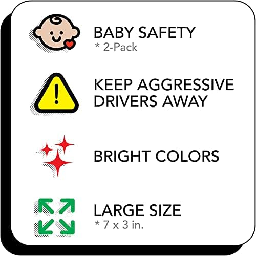 תינוק על לוח מגנט עבור מכוניות, משאיות, טנדרים [2-חבילה] בטיחות סימן מדבקות לילדים, כבד החובה מגנטי פגוש